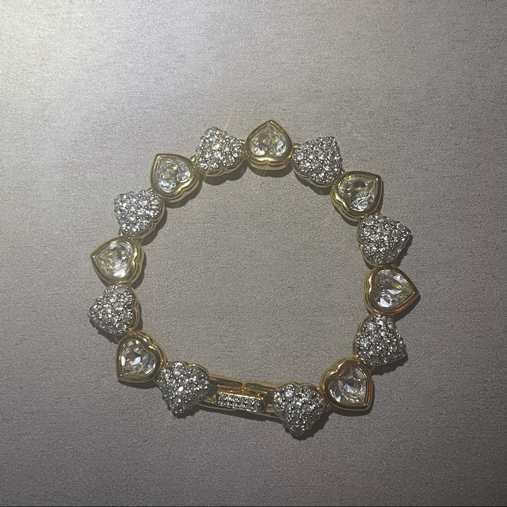 Swarovski Crystal Heart Link Bracelet - Picture 6 of 12